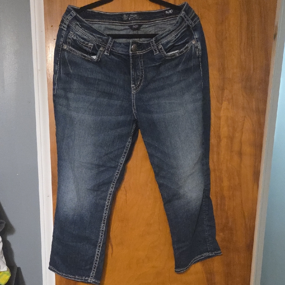 Silver Suki High Capri - image 1